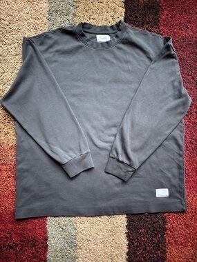 Men’s XL Gray Long Sleeve Crewneck Shirt (Cotton Blend) – Public Supply